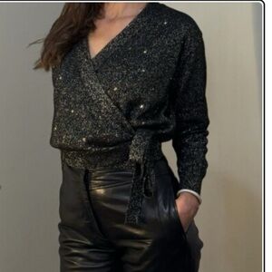 Elegant Black V-Neck Sweater